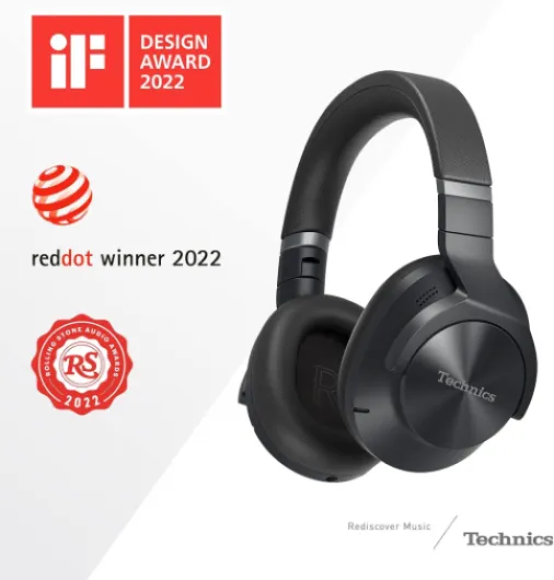 EAH-A800E-K Wireless Headphones, Over Ear Multipoint Bluetooth Earphones With Noise Cancelling and Microphone, Ergonomic Fit, Up to 50 Hours Playtime, Easy Connection, Folding Design, Black