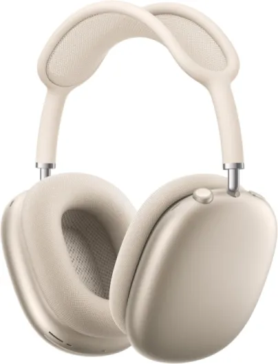 AirPods Max 2 Wireless Over-Ear Headphones, Active Noise Cancellation, Adaptive Audio, Personalised Spatial Audio, Live Translation, Bluetooth Headphones for iPhone - Starlight