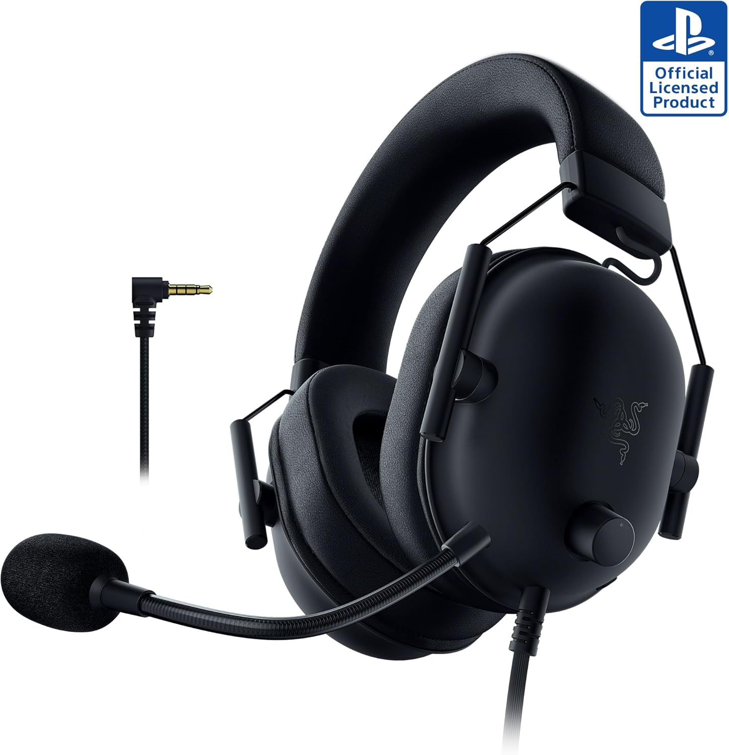 BlackShark V2 X PlayStation Gaming Headset: 50mm Drivers - Cardioid Mic - Lightweight - Comfortable, Noise Isolating Earcups - for PS5, Xbox Series X, PC, Switch via 3.5 mm Audio Jack - Black Black 3.5 mm PlayStation