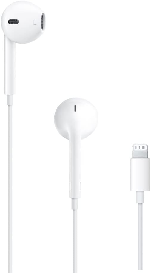 EarPods Headphones with Lightning Connector, Wired Ear Buds for iPhone with Built-in Remote to Control Music, Phone Calls, and Volume One Size Lightning