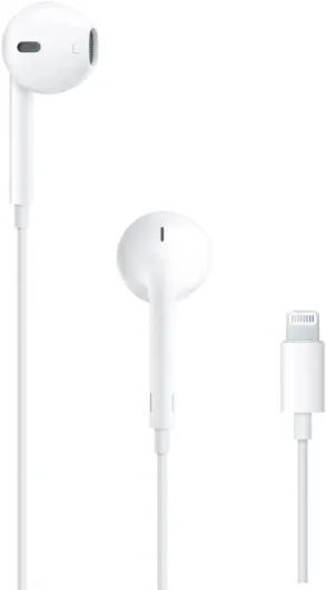 EarPods Headphones with Lightning Connector, Wired Ear Buds for iPhone with Built-in Remote to Control Music, Phone Calls, and Volume One Size Lightning