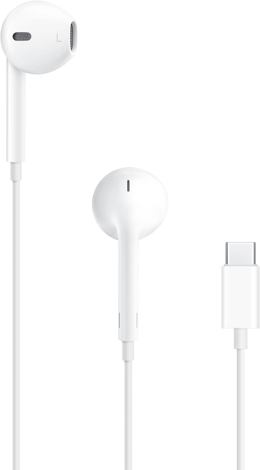 EarPods Headphones with USB-C Plug, Wired Ear Buds with Built-in Remote to Control Music, Phone Calls, and Volume One Size USB-C
