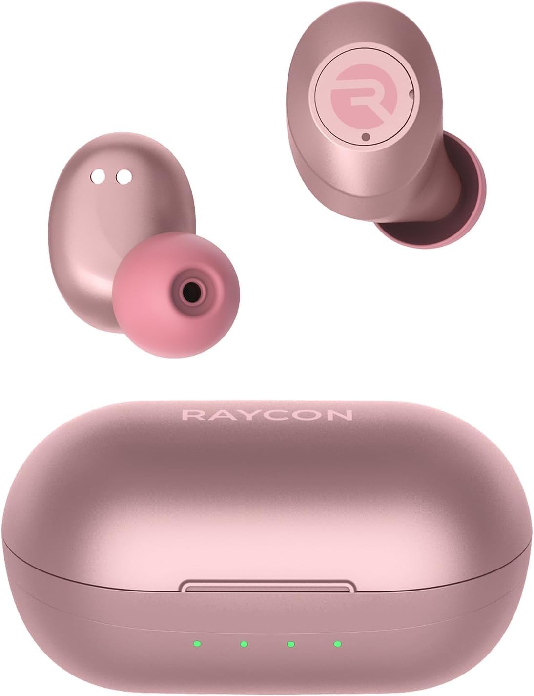 Everyday Earbuds Classic Bluetooth Wireless with Microphone - Stereo Sound, Active Noise Canceling, in-Ear Bluetooth Headset True Wireless Earbuds 32 Hours Playtime (Rose Gold)