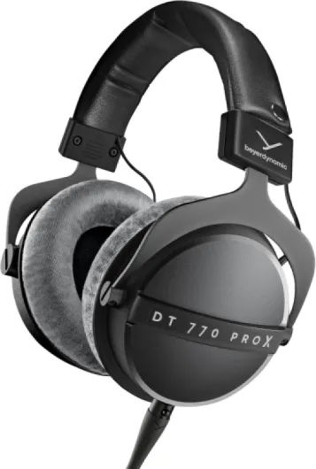DT 770 Pro X Over-Ear Studio Wired Headphones for Recording and Monitoring (Closed) with Detachable Cable Handmade in Germany (48 Ohms, Black)