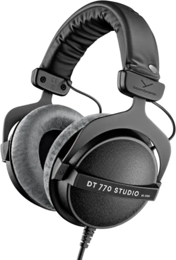 DT 770 Pro Studio Headphones - Over-Ear, Closed-Back, Professional Design for Recording and Monitoring (80 Ohm, Grey) 80 OHM Grey