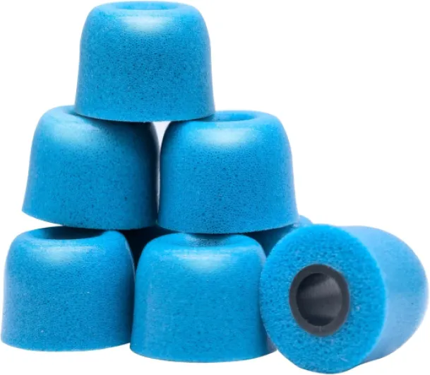 Klowcok IEM Foam Ear Tips for KZ, Moondrop, FiiO, Sennheiser and More, Superior Noise Isolation, Comfort Fit Memory Foam Earbud Tips, Blue (S/M/L) (3 Pairs)