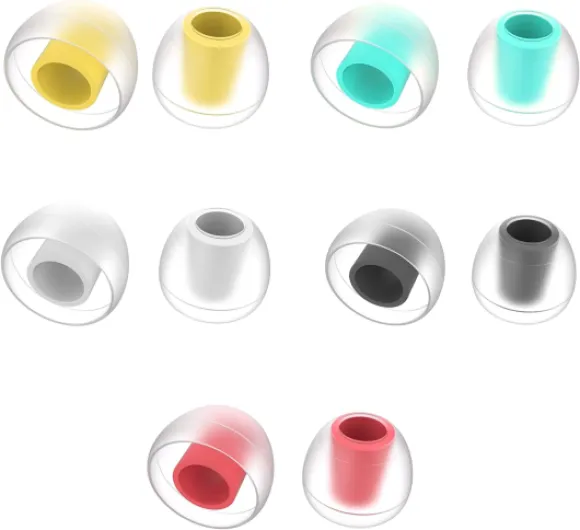 5 Pairs IEM Ear Tips for KZ ZS10 Pro in Ear Monitors, KBEAR 07 Silicone Earbuds Eartips for KZ ZAR CCA CRA Moondrop Chu CCZ Melody DC02 MC02 DC03 DC01-PRO KBEAR KS1 TANGZU Wan'er (Multicolor, 5 Sizes) Multicolor S/M/L