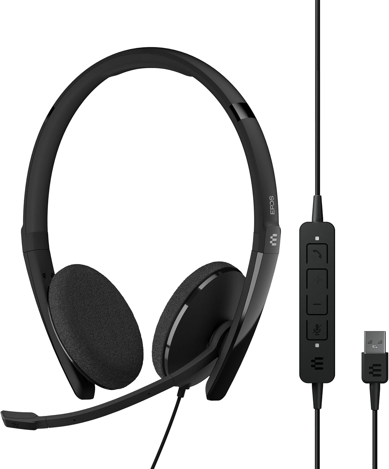 Adapt 160 USB II - Wired, Double-Sided, UC Optimized Headset with USB Connectivity - Superior Stereo Sound - Enhanced Comfort - Call Control - Black Black Universal On ear