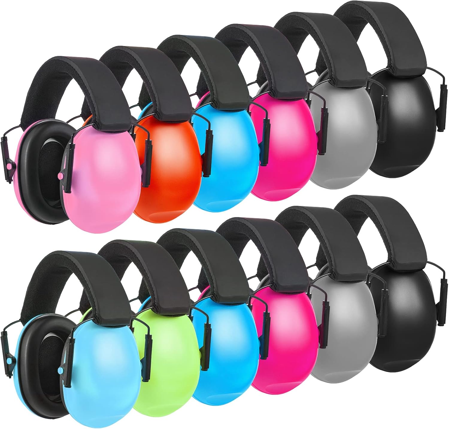 12 Pcs Kids Ear Protection Noise Cancelling Headphones Ear Muffs Bulk 27db Adult Noise Reduction Hearing Earmuff(Universal Fit (kids & Adults),Classic Style,Vibrant Color) Classic Style Universal Fit (kids & Adults)