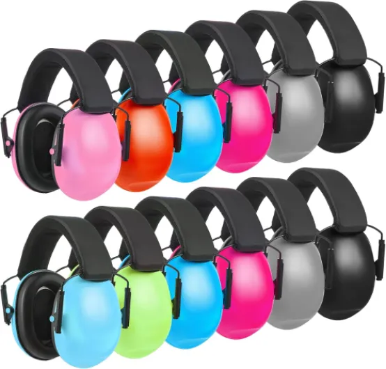 12 Pcs Kids Ear Protection Noise Cancelling Headphones Ear Muffs Bulk 27db Adult Noise Reduction Hearing Earmuff(Universal Fit (kids & Adults),Classic Style,Vibrant Color) Classic Style Universal Fit (kids & Adults)