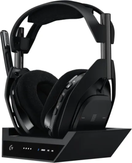 Astro A50 X Multi-Platform Wireless Gaming Headset + Base Station for PS5/Xbox/PC: PLAYSYNC Video & Audio Switcher, HDMI 2.1 4K 120Hz VRR, <24bit/48kHz, 24hr Battery, 2.4GHz & BT - Black Black PLAYSYNC Video & Audio