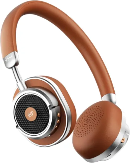 Rona Retro Classic Active Noise Cancelling Wireless Headphones, Bluetooth On Ear Headset with Mic,75H Playback, Metal Vintage Design,3D Movie Sound,Wired,for Small Heads & Teens (Brown)