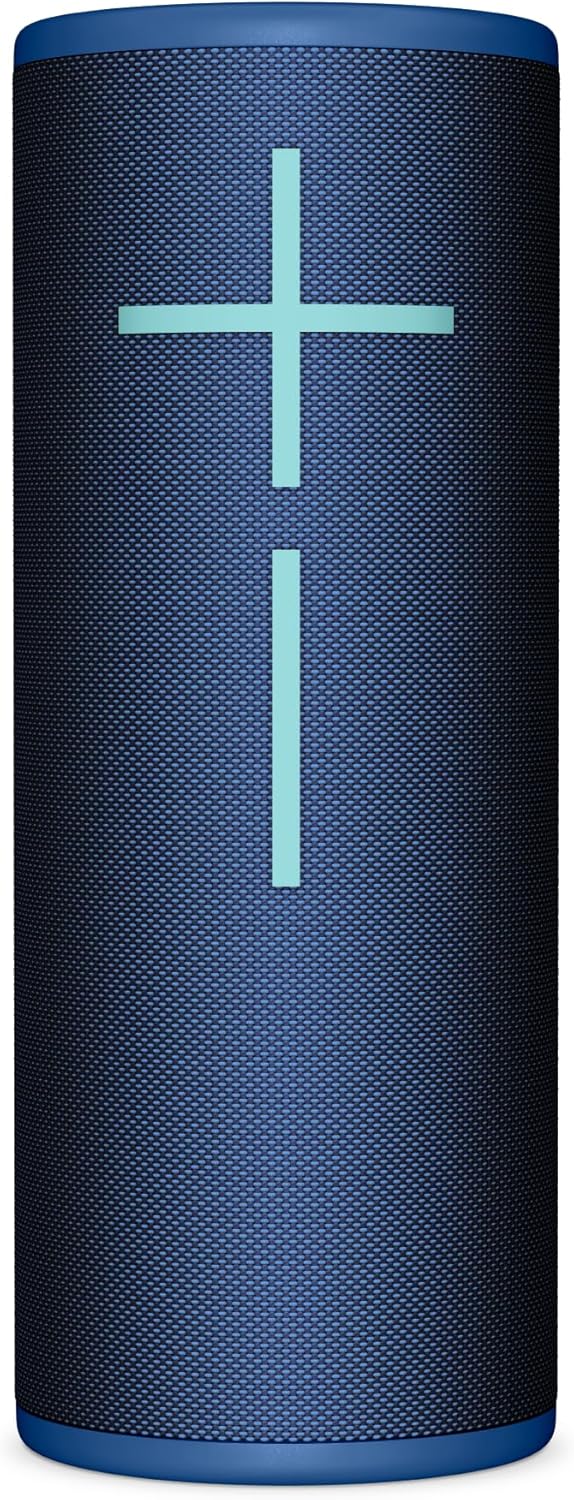 MEGABOOM 4 Portable Waterproof Bluetooth Speaker, 360-Degree Sound, Thundering Bass, 147ft Range, 20-Hour Battery, Floating Speaker - Blue