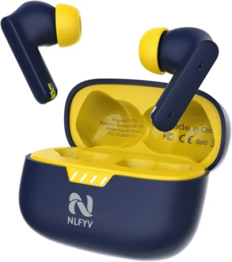 Wireless Bluetooth Headphones with Active Noise Cancelling (ANC), Built-in Mic for Clear Audio, 35 Hours Playtime, Hi-Fi Sound, Comfortable Wear, Suitable for Outdoor Sports - Blue