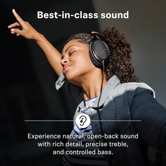 HD 505 - Wired Headphones Over Ear with Transparent Sound and Controlled Bass, Enhanced Comfort Studio Headphones for Music, Work, Gaming, Audiophiles, Students, Traveling, Copper Edition