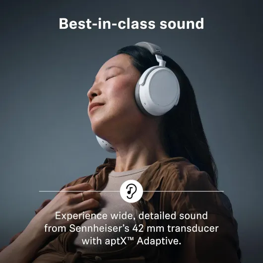 Sennheiser MOMENTUM 4 Wireless Noise Cancelling Headphones Bluetooth Headset for Crystal-Clear Calls with Adaptive Noise Cancellation, Up To 60HR Playtime, Folding Design, Black/Copper