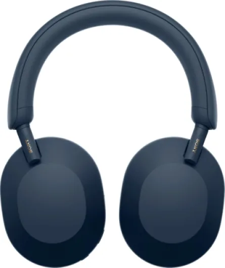 WH-1000XM5 Wireless Over-Ear Headphones, Premium Active Noise Cancelling with personalized Spatial Audio, Up to 30hr Battery Life, Bluetooth Headphones, Midnight Blue With Hard Case Midnight Blue