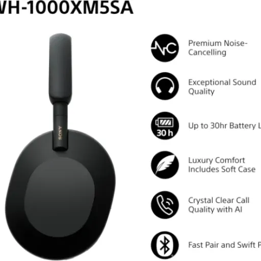 Sony WH-1000XM5SA Review: top-tier ANC with a softer travel case twist