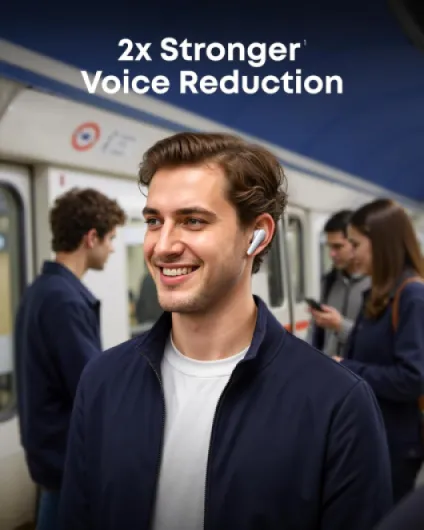 Liberty 5 by Anker, Noise-Cancelling Wireless Earbuds, 2x Stronger Voice Reduction, Real-Time Adaptive Noise Cancellation, Fast Charging, Dolby Audio, 6-Mic AI Clear Calls Cloud White